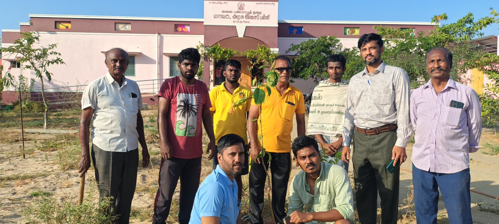Tree planting at a municipal school
