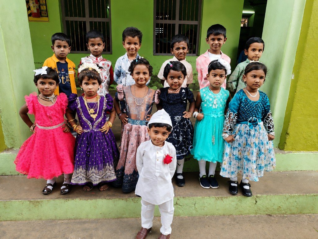 Children from Thoothukudi in festive dress — Aram Saar community