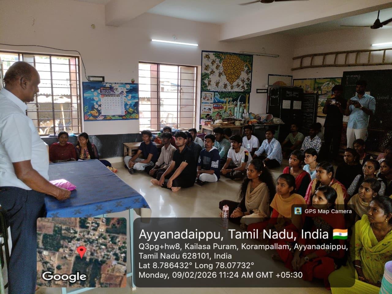 Student awareness session in classroom