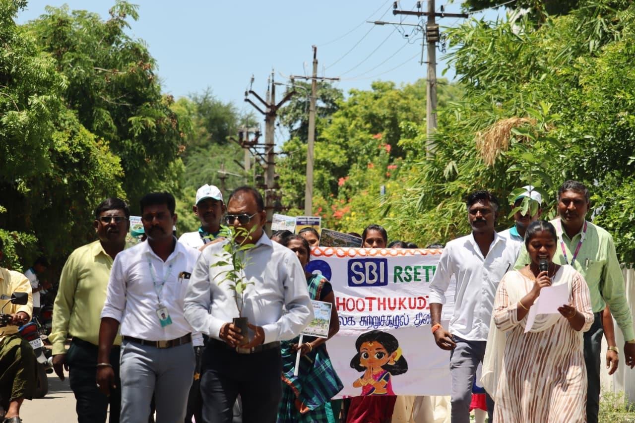 Tree sapling rally with SBI RSETI