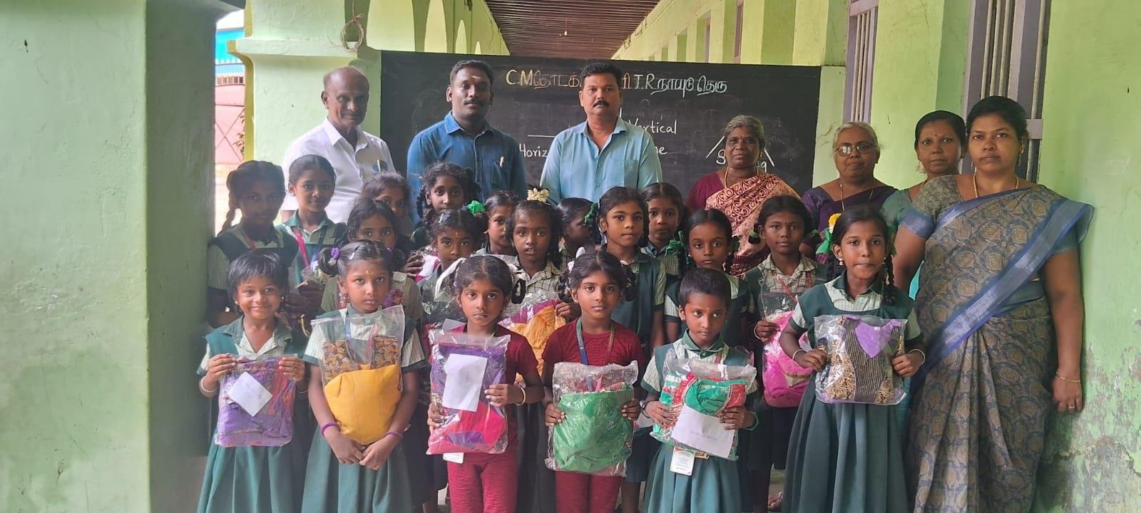 New clothes at C.M. Elementary School