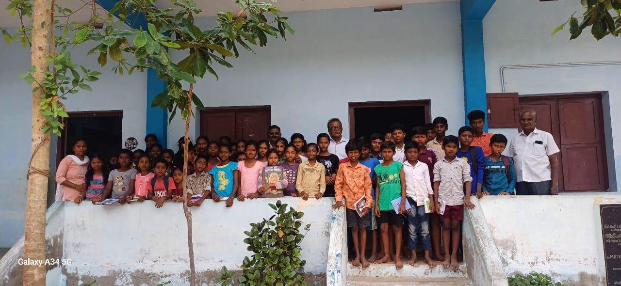 Students gather outside tuition centre