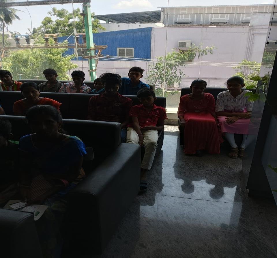 Families waiting at community clinic