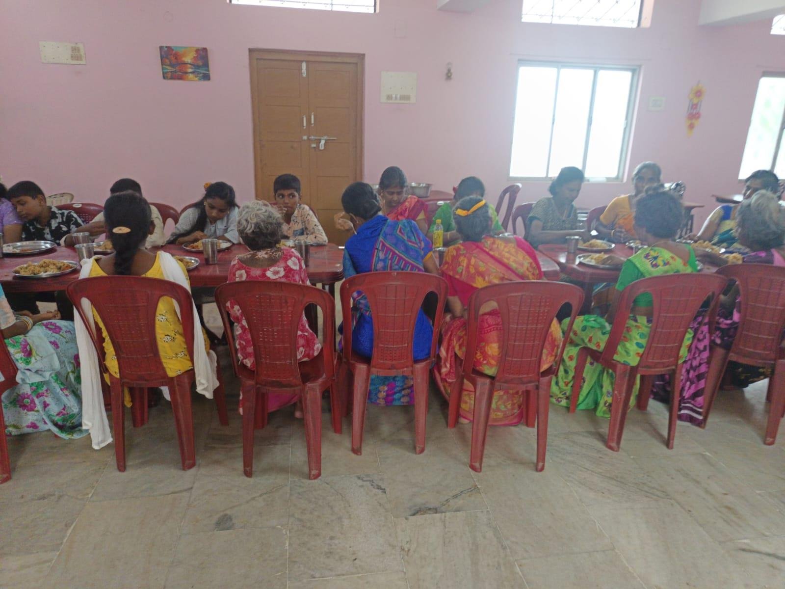 Community meal shared at training centre