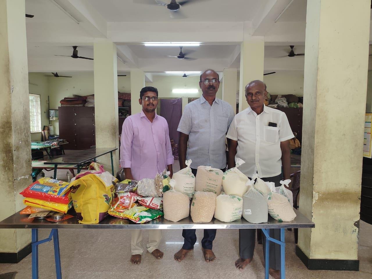 Food provisions ready for distribution